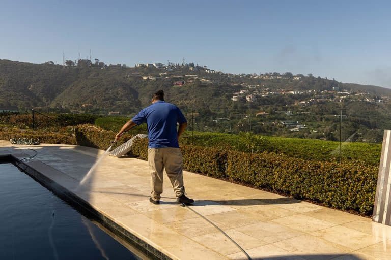 Six Shooter professional cleaning pol deck area