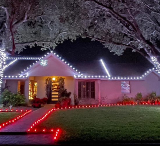 christmas light installation